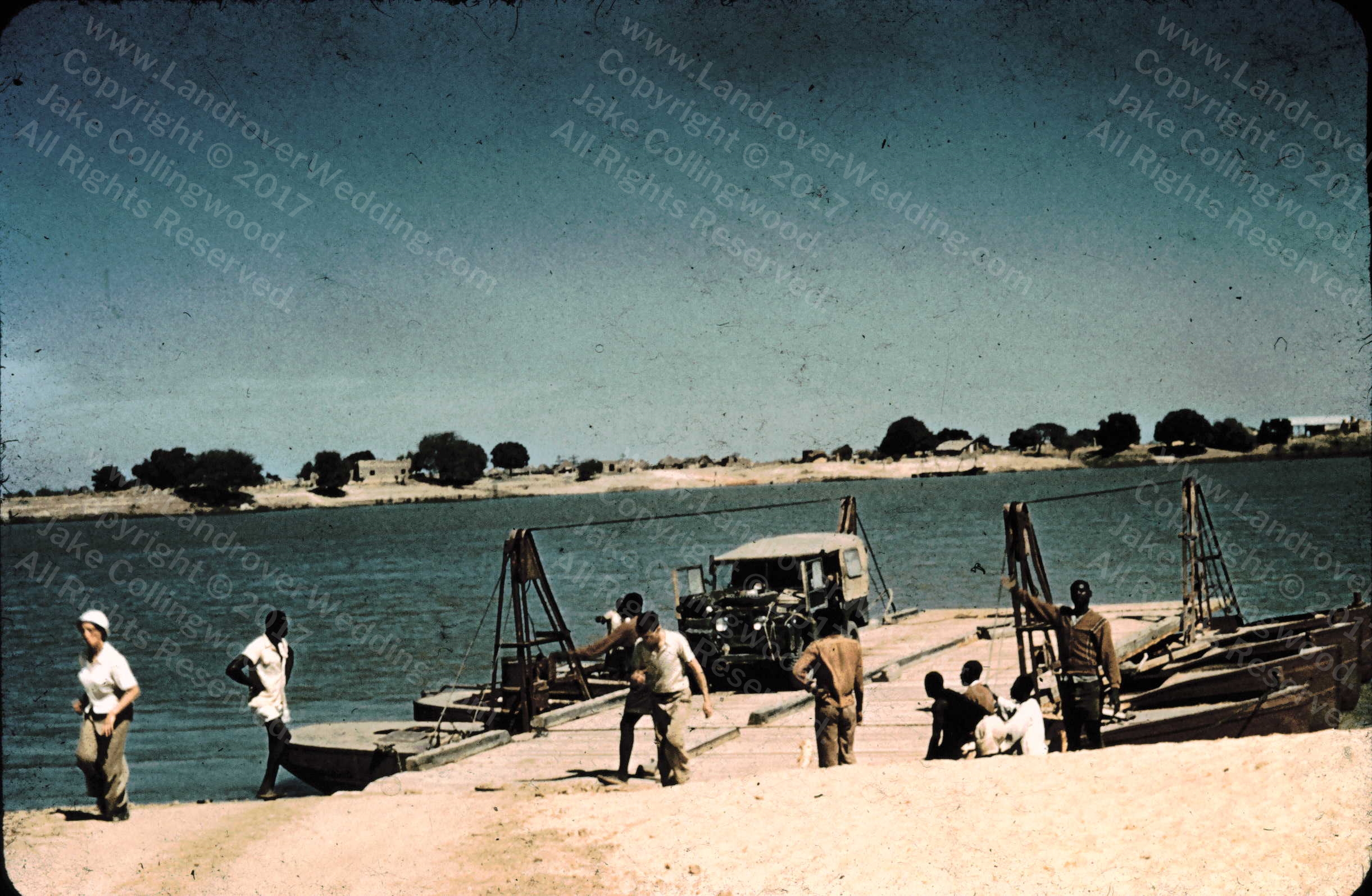 15 Ferry Crossing River Chari - Land Rover Defender Wedding