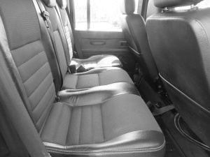 Rear seating layout. Comfy half leather seats.